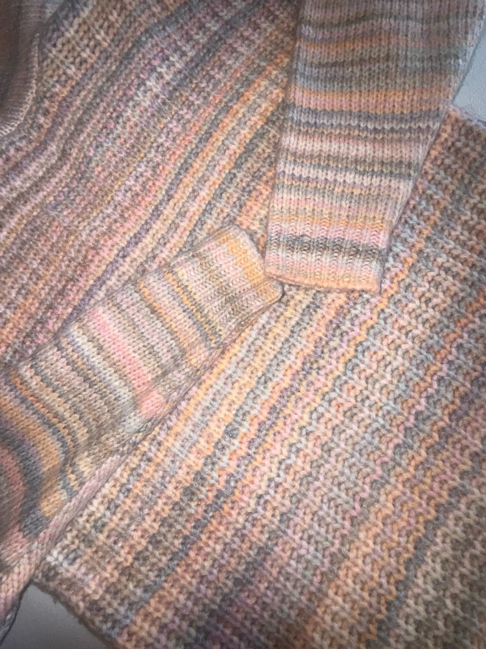 Aerie Space Dye Oversized Hooded Sweater Size Small Wool Blend Cozy Knit pastel - Picture 5 of 11